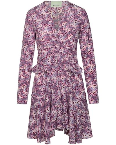Isabel Marant 'usmara' Purple Silk Dress