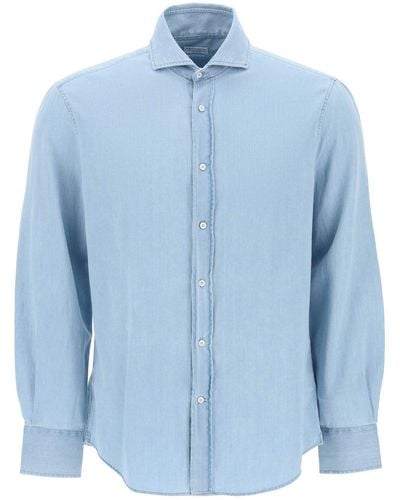 Brunello Cucinelli Chambray Shirt - Blue