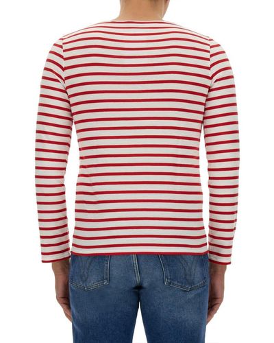 Saint James Striped T-Shirt - Red