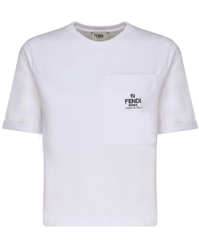 Fendi Cotton Logo T-Shirt - White