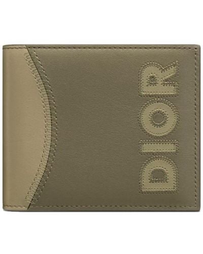 Dior Logo Leather Wallet - Green