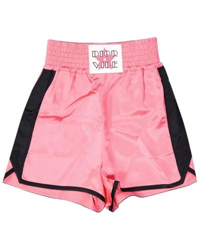 Dior Vibe Satin Shorts - Pink