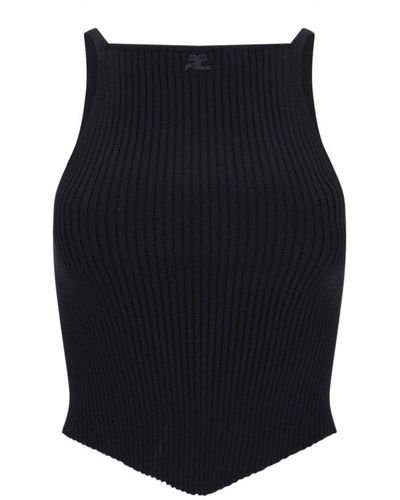 Courreges Sleeveless Knitted Top - Blue