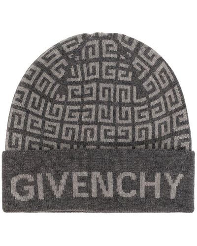 Givenchy Monogrammed Beanie, - Grey