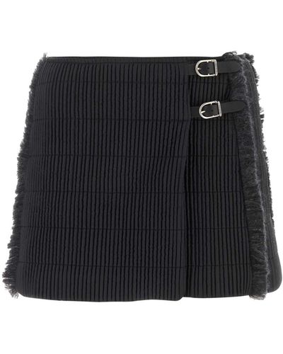 DURAZZI MILANO Stretch Polyester Mini Skirt - Black