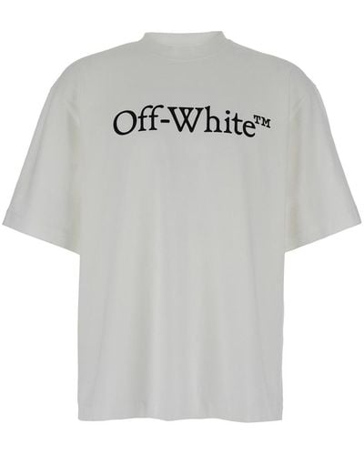 Off-White c/o Virgil Abloh Oversized T-Shirt With Contrasting Logo Print - Gray