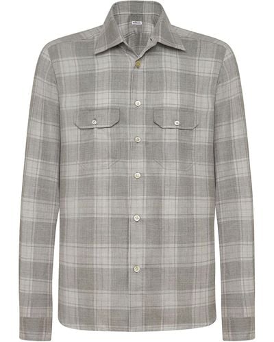 Kiton Shirt Cashmere - Gray