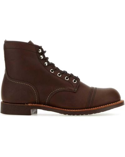 Red Wing Leather Iron Ranger Ankle Boots - Brown