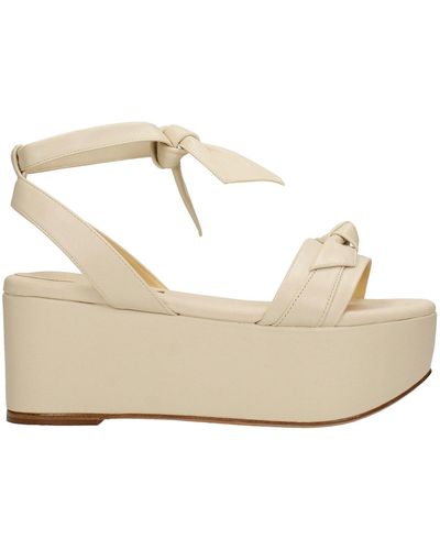 Alexandre Birman Wedges In Leather - Natural