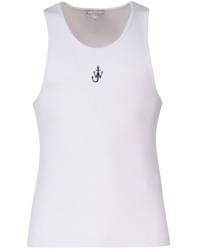 JW Anderson Anchor Tank Top With Embroidery - White