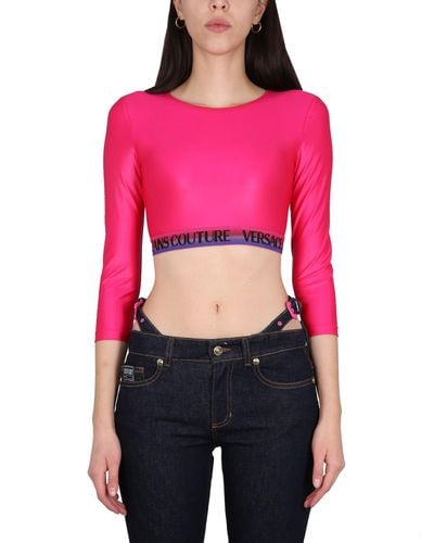 Versace Cropped Top - Pink