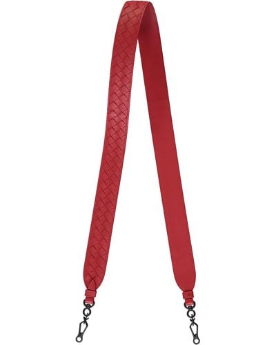 Bottega Veneta Leather Shoulder Strap - Red