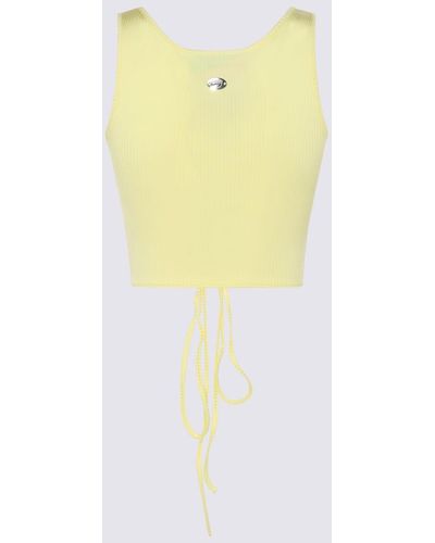 Chiara Ferragni Wax Cotton Stretch Top - Yellow