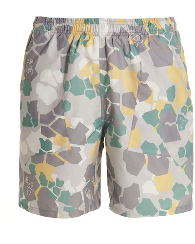 Objects IV Life Printed Beach Shorts - Blue