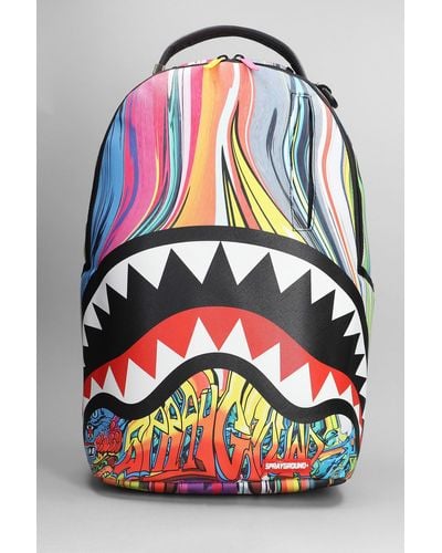 Sprayground Backpack In Multicolor Pvc - Gray