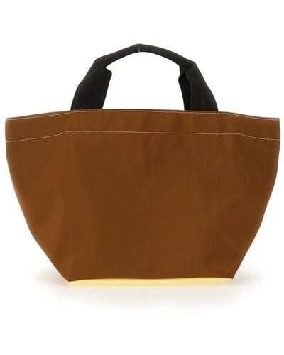 Herve Chapelier Medium Shopping Bag - Brown