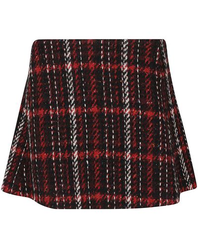 Marni Speckled Tweed Skirt - Red