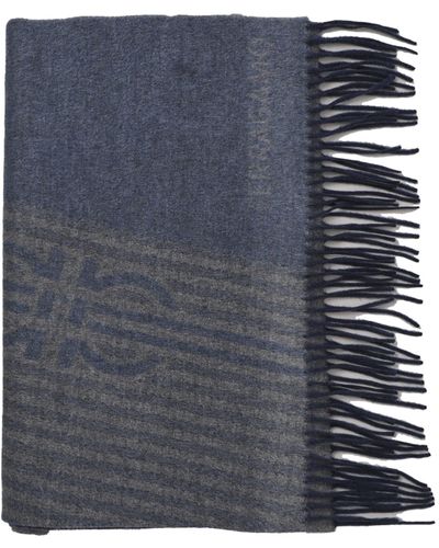 Ferragamo Patterned Scarf - Blue