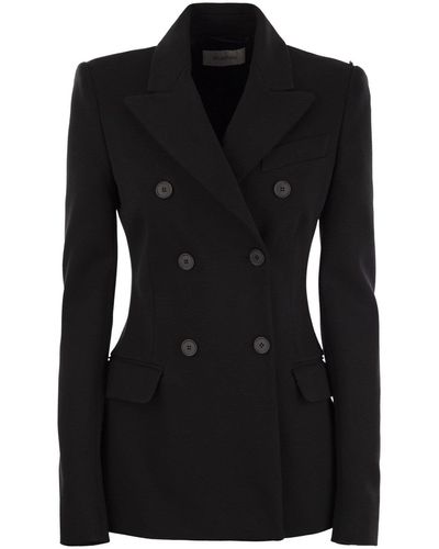 Sportmax Sestri Double Breasted Fitted Jacket - Black