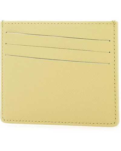 Maison Margiela Pistachio Leather Card Holder - Yellow