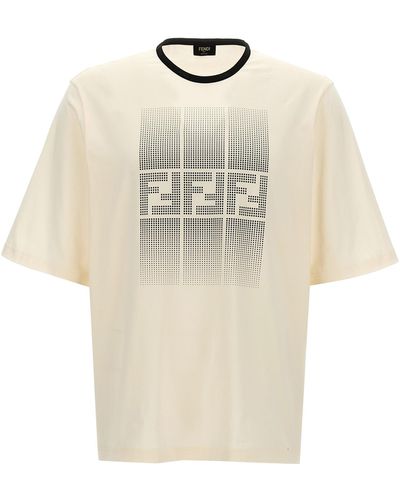 Fendi Gradient Ff Logo T-Shirt - White
