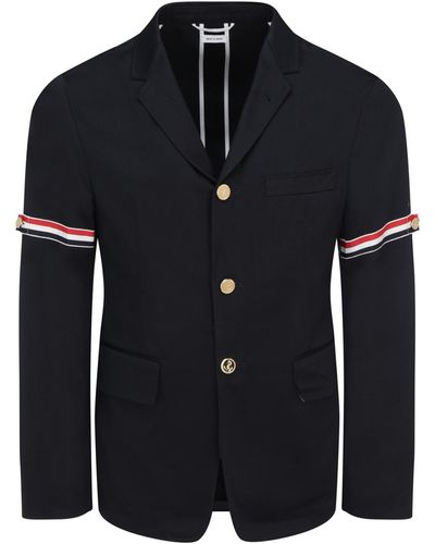 Thom Browne Single-breasted Two Button Jacket - Black