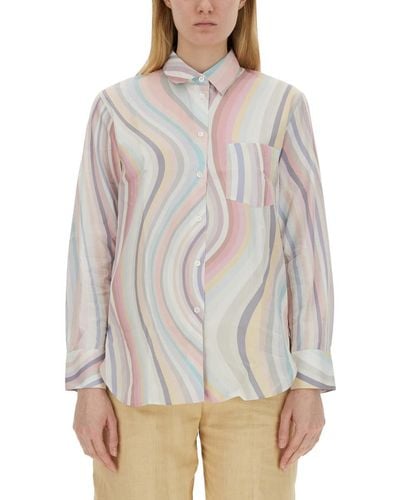 PS by Paul Smith "Faded Swirl" Shirt - Gray