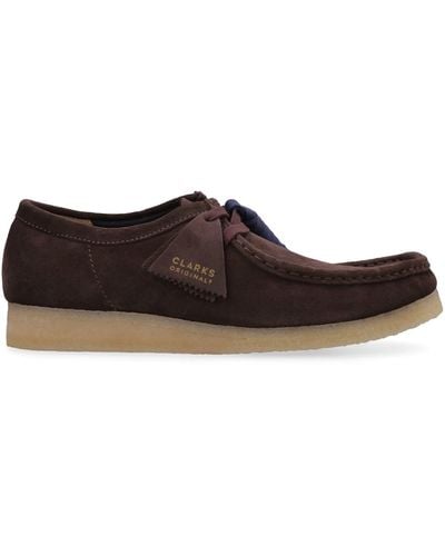 Clarks Wallabee Suede Lace-up Shoes - Brown