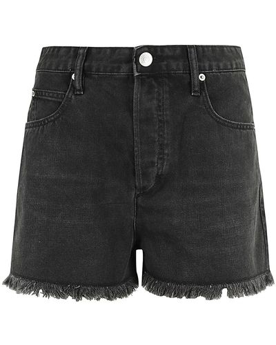Isabel Marant Kayneliae embroidered shorts - Blue