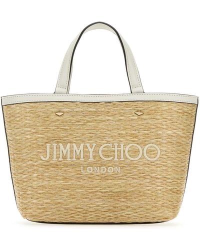 Jimmy Choo Raffia Mini Marli Handbag - Natural