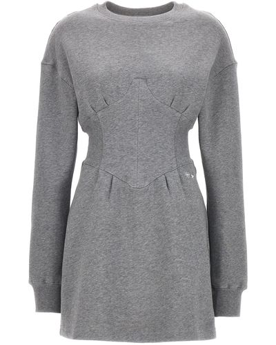 Chiara Ferragni Sweatshirt Dress Dresses - Gray