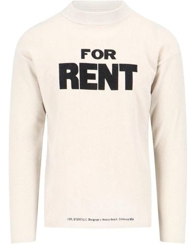 ERL For Rent Crew Neck Sweatshirt - Natural
