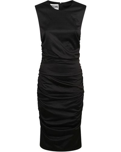 Moschino Dress With Monogram - Black