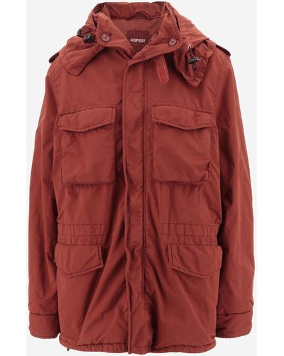 Aspesi Technical Jersey Jacket - Red