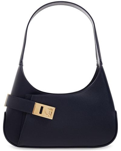 Ferragamo Asymmetric Pocket Hobo Bag - Blue