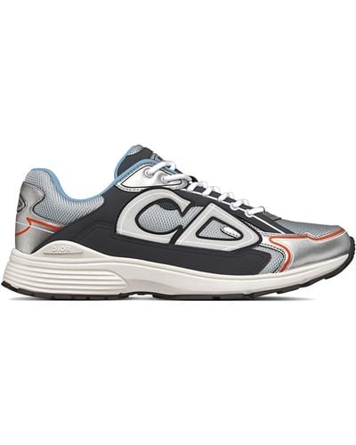 Dior - B22 Sneaker White and Gray Technical Mesh with Blue, Black and Gray Calfskin - Size 45 - Men