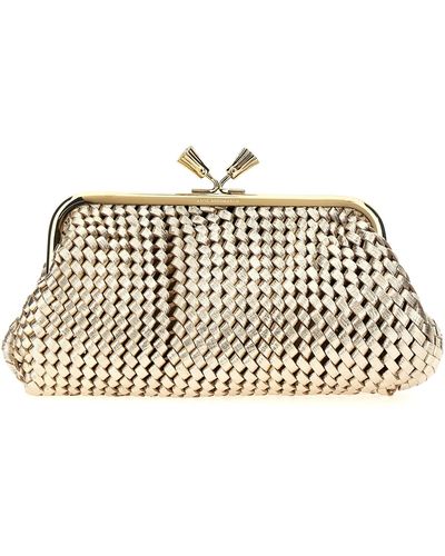 Anya Hindmarch 'Plaited Maud Tassel' Clutch - Metallic