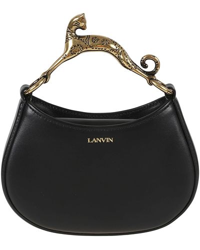 Lanvin Cat Handle Shoulder Bag - Black