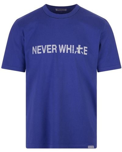 Premiata T-Shirt With Never Print - Blue