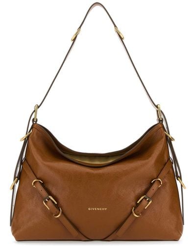 Givenchy Caramel Leather Medium Voyou Shoulder Bag - Brown