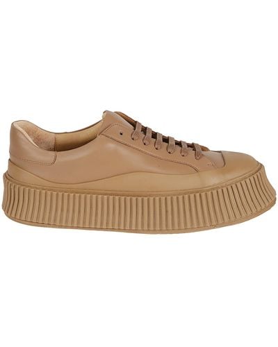 Jil Sander Striped Sole Sneakers - Brown