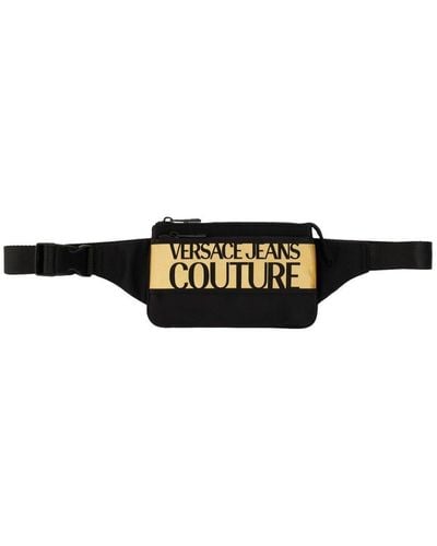 Versace Jeans Couture Logo Printed Zipped Belt Bag - White