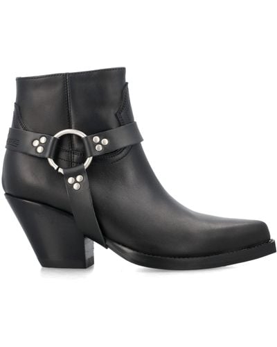 Sonora Boots Jalapeno Belt Ankle Boots - Black