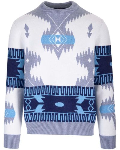 Alanui Icon Jacquard Sweater - Blue