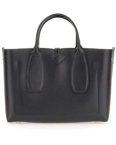 Longchamp Medium Roseau Bag - Black