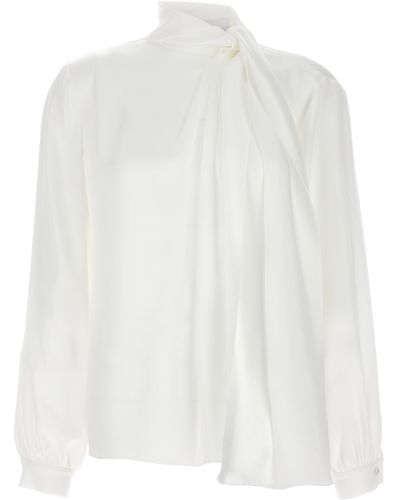 Alberta Ferretti Satin Blouse Shirt, Blouse - White