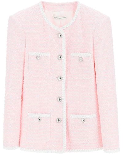 Alessandra Rich Tweed Jacket - Pink