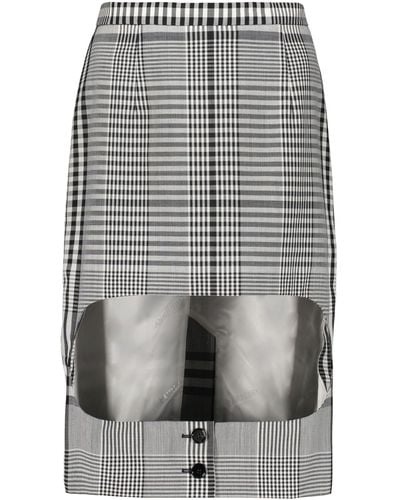 Burberry Midi Skirt - Gray