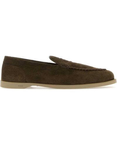 John Lobb Mud Suede Pace Loafers - Multicolor