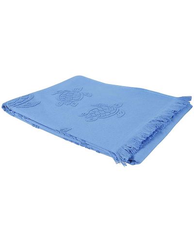 Vilebrequin Turtle Embroidered Towel - Blue